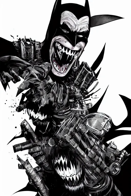 Image similar to the batman who laughs, comic strip style, dynamic lighting, fantasy concept art, trending on art station, stunning visuals, creative, cinematic, portrait, ultra detailed