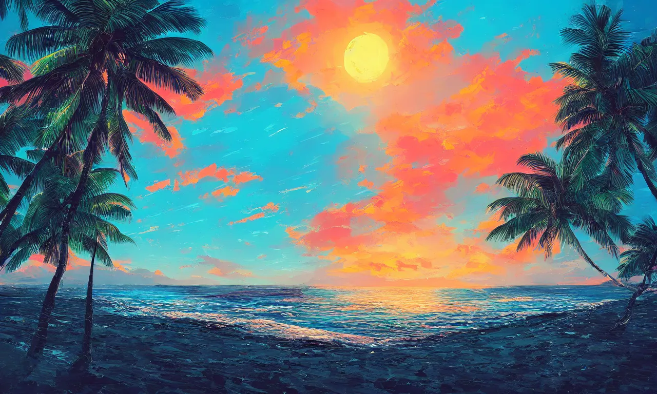 Image similar to paradise beach by alena aenami artworks in 4 k