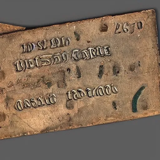 Prompt: Credit card from the 16th century