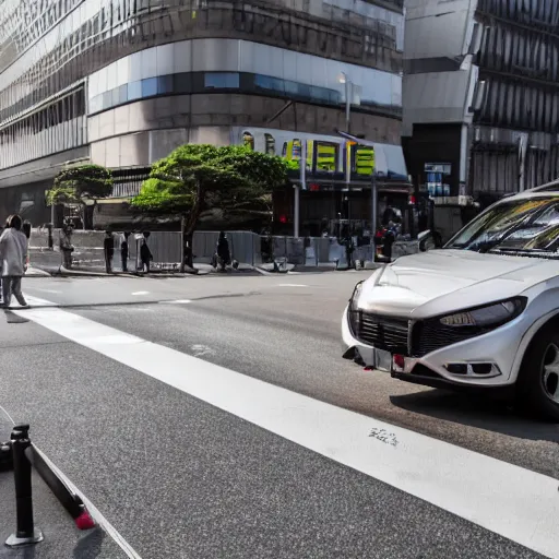 Prompt: car with wings flying in Tokyo streets, long shadows, 8k, realism