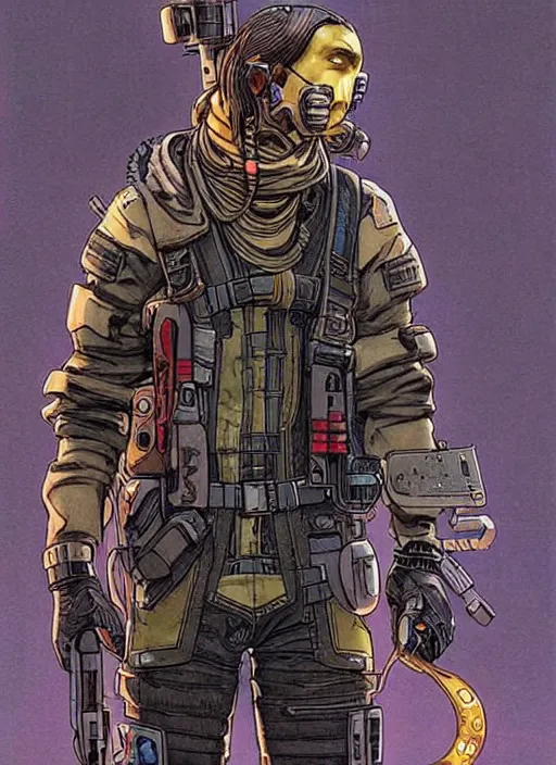 Image similar to apex legends cyberpunk safe cracker. concept art by james gurney and mœbius. gorgeous face.