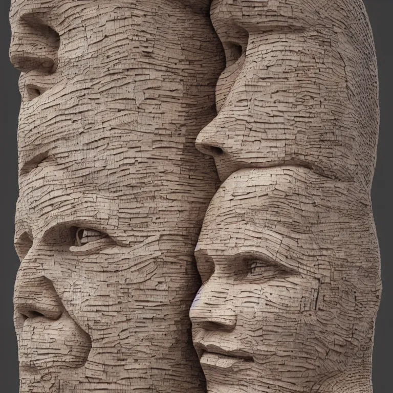 Prompt: public sculpture minimalist portrait of a powerful inuk woman, beautiful symmetrical face accurate face detailed face realistic proportions, carved out of birch wood on a pedestal by stephan balkenhol and martin puryear, hyperrealistic dramatic lighting shocking detail trending on artstation 8 k