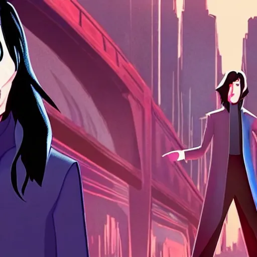 Image similar to Severus Snape in the style of Spider-Man: Into the Spider-Verse (2018)