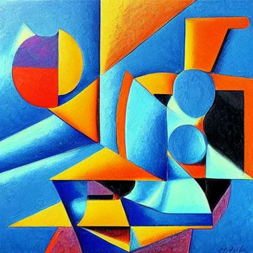 Image similar to intricate, amazing, abstract, cubism, painting by abudel ruzivantz