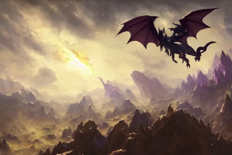 Prompt: a arcane dragon flying in the sky, hearthstone art style, epic fantasy style art by craig mullins, fantasy epic digital art, epic fantasy card game art by greg rutkowski
