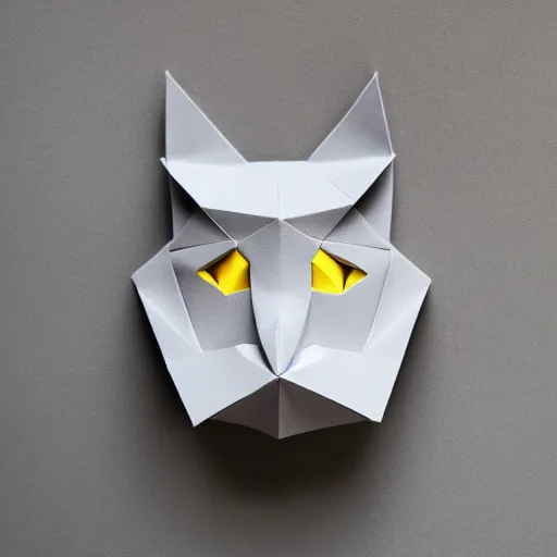 Image similar to cat origami 8 k detailed,