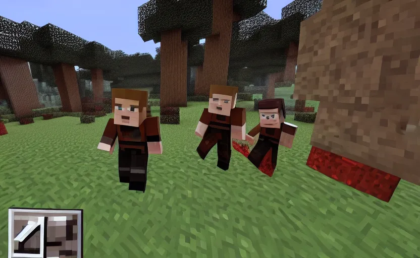 Image similar to MINECRAFT, scary , disgusting, screenshot from gameplay, disgusting