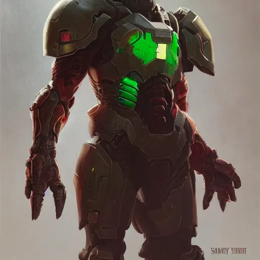 Prompt: doom slayer, painted by stanley lau, painted by greg rutkowski, painted by stanley, artgerm, masterpiece, digital art, trending on arts