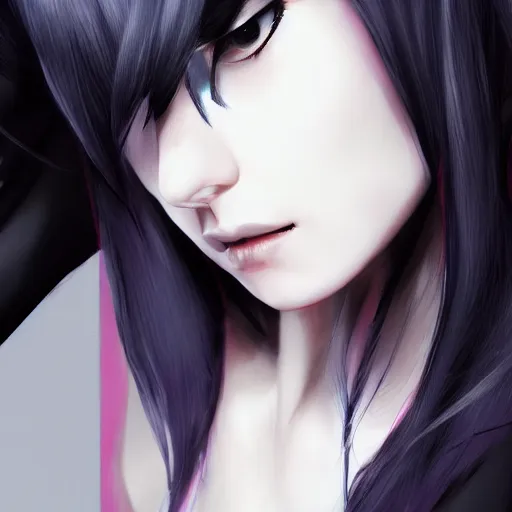 Prompt: heroine, beautiful, sui ishida with black hair, hyperrealistic, highly detailed, 8 k, a real photographic, digital art, character, realistic, full body portrait, artstation, symetric, lineart