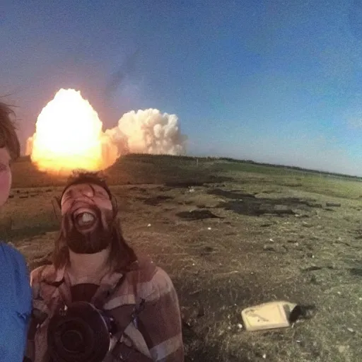 Prompt: Selfie with a nuclear blast #selfie #lastselfie
