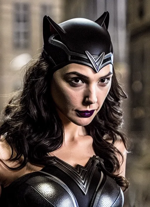 Image similar to gal gadot as catwoman