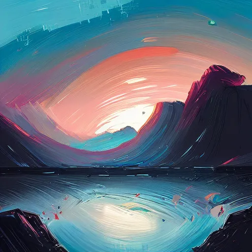 Prompt: A Landscape by Petros Afshar and Alena Aenami