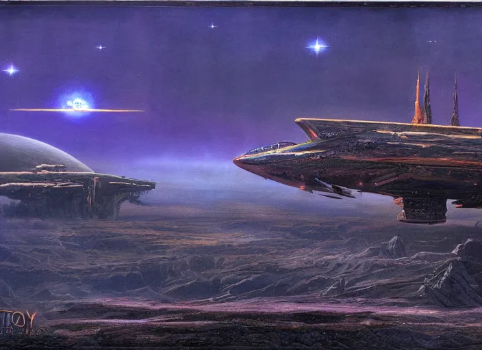 Image similar to starmaker, matte painting, tony roberts