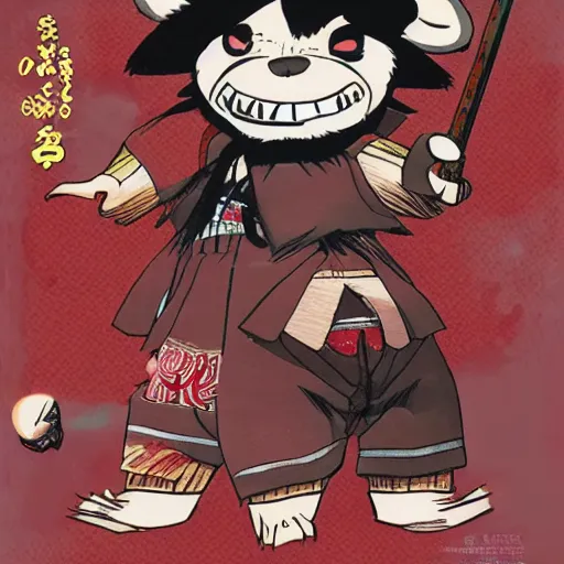 Prompt: basoromyu kuma by oda eiichiro