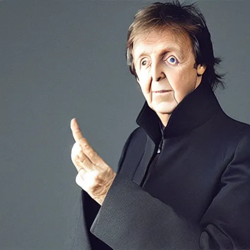 Prompt: “Paul McCartney as Emperor Palpatine”
