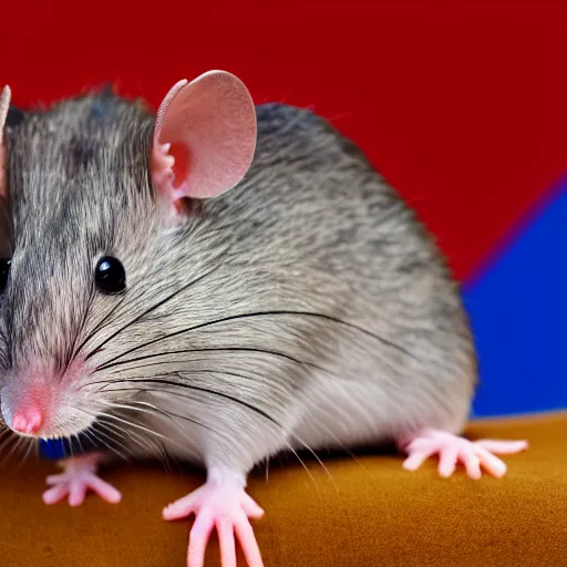 Image similar to rat with Putin's face, Putin's face with mouse nose and mouse mustache, 4k photo,