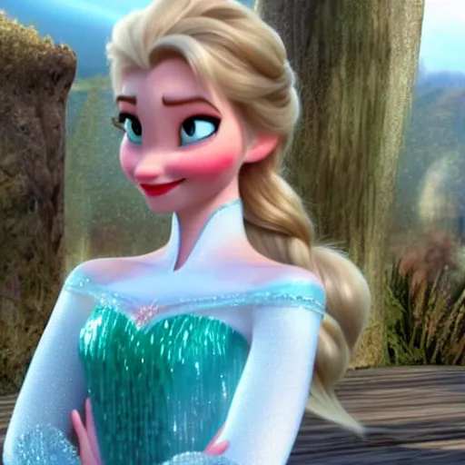 Prompt: smug Elsa