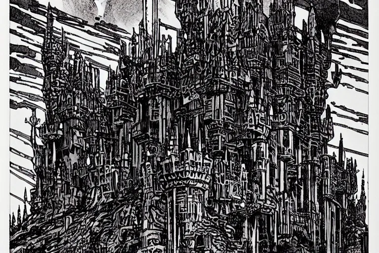 Image similar to castle by Philippe Druillet