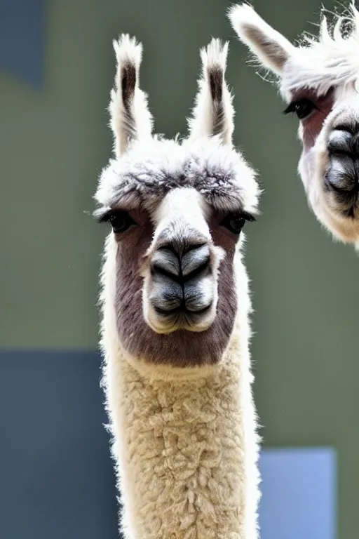 Image similar to A llama with the features of Boris Johnson