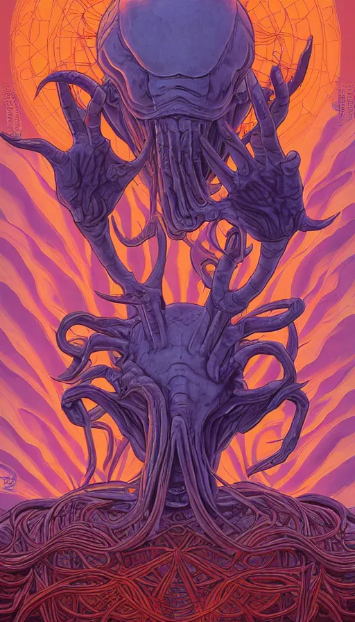 Prompt: The mindflayer, italian futurism, da vinci, Dan Mumford, Josan Gonzalez