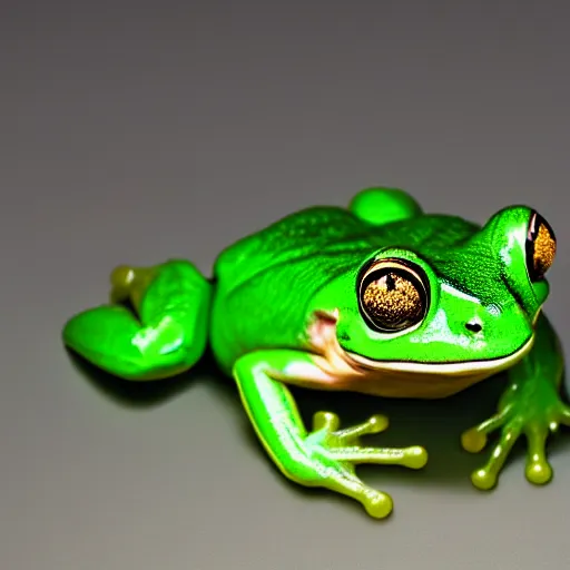 Image similar to green glowing frog