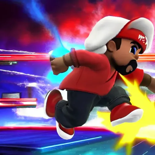 Image similar to Kanye in Super Smash Ultimate, 4k HDR