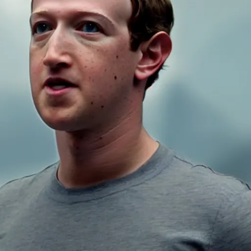 Prompt: a film still of mark Zuckerberg in 300, high quality