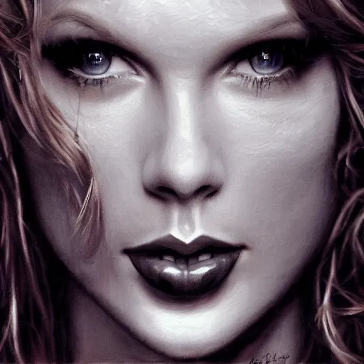 Prompt: by lya repin by simon stalenberg, photorealistic, expressionism, taylor swift