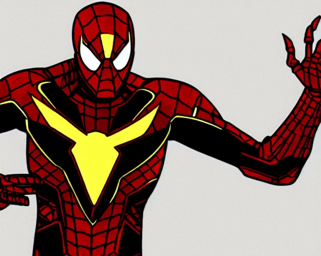 Image similar to sketch of the mcu iron spider