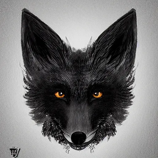 Prompt: black fox wearing a tiara wreath, fantasy art, trending on artstation