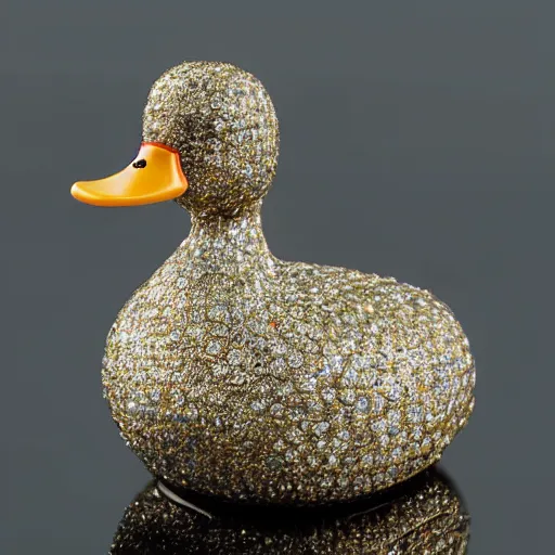 Image similar to a duck with bling