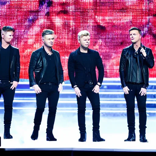 Prompt: westlife on stage