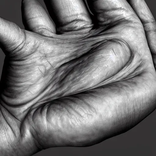 Prompt: photorealistic high detail illustration of a hand, anatomically correct, subsurface scattering, 8 k, hdr