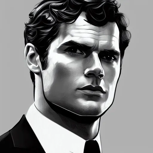 Image similar to henry cavill as james bond, portrait, highly detailed, digital painting, artstation, concept art, sharp focus, illustration, art , style of Walter Martin Baumhofer