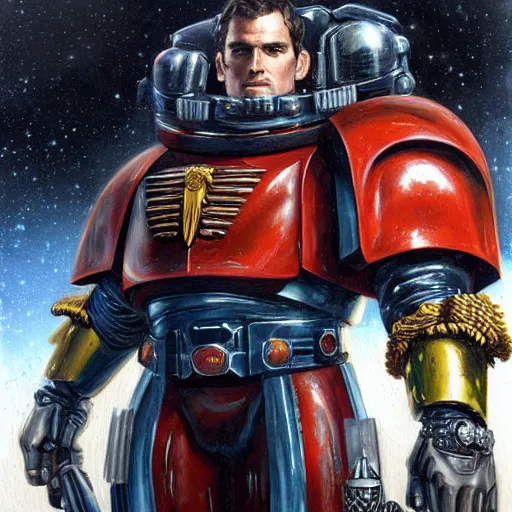 Prompt: Henry Cavill as a Space Marine, close-up portrait art by Donato Giancola and artgem, digital art, trending on artstation