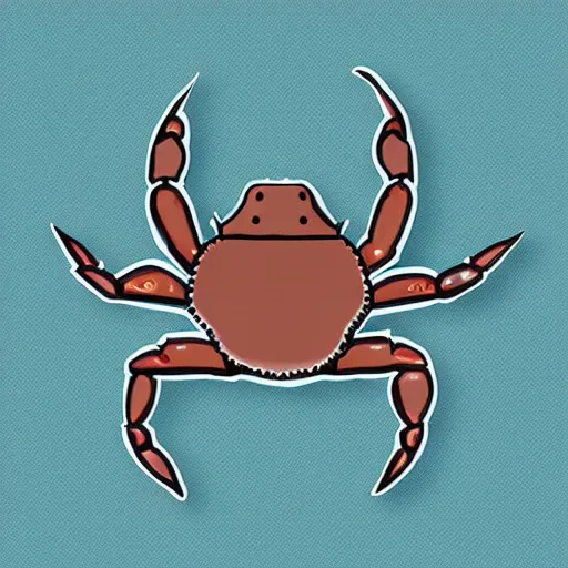 Prompt: crab decal design