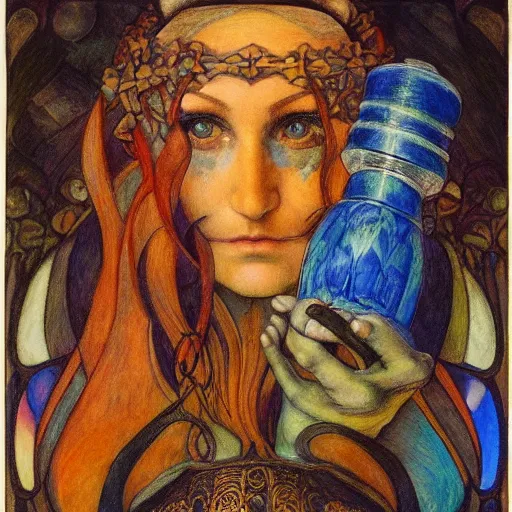 Prompt: the dawn queen with her lantern, by annie swynnerton and diego rivera and elihu vedder, symbolist, dramatic lighting, elaborate geometric ornament, art brut, smooth, sharp focus, extremely detailed, leo and diane dillon, adolf wolfli, soft pastel colors