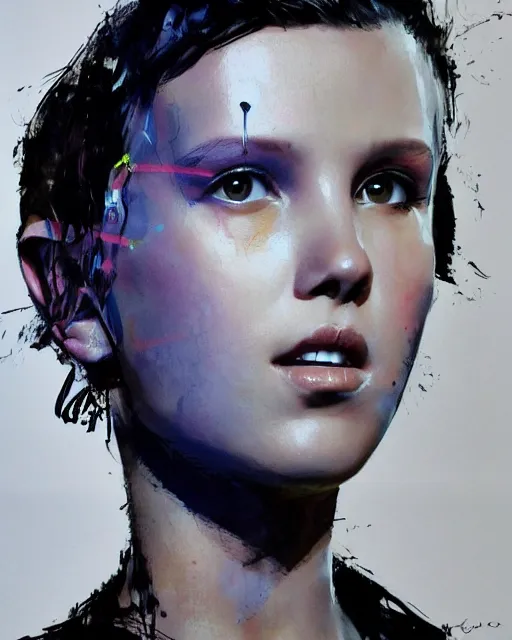 Image similar to millie bobby brown by yoji shinkawa