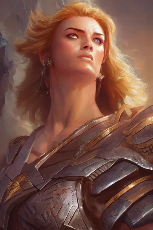 Image similar to amazon valkyrie athena, d & d, fantasy, portrait, highly detailed, headshot, digital painting, trending on artstation, concept art, sharp focus, illustration, art by artgerm and greg rutkowski and magali villeneuve