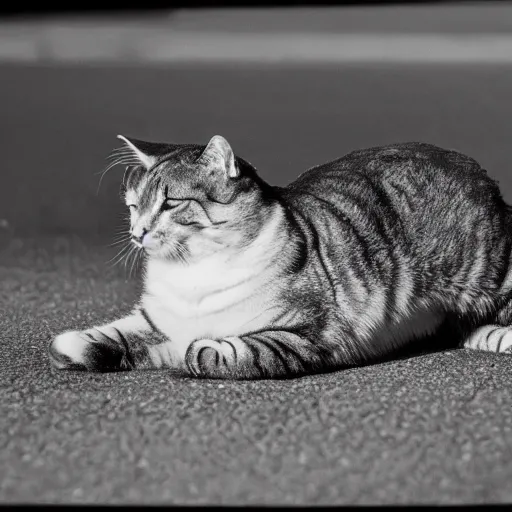 Image similar to fat cat lying on the sunlight, photo, colour splash