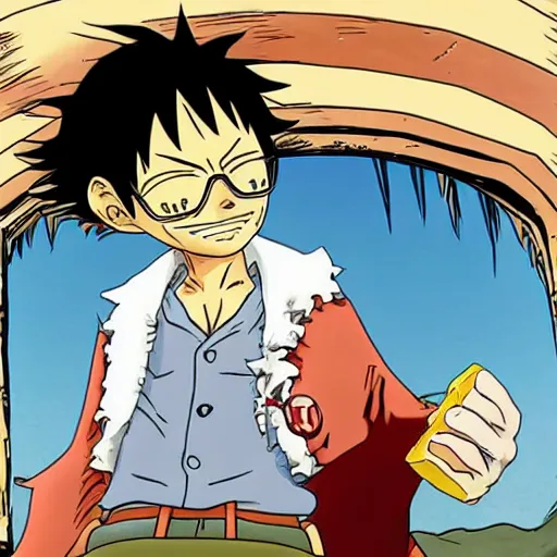 Image similar to walter white as luffy