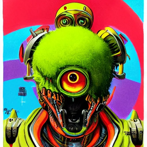 Image similar to a tennis ball monsters, cyberpunk, colorful, digital art, fantasy, magic, trending on artstation, ultra detailed, professional illustration by Basil Gogos