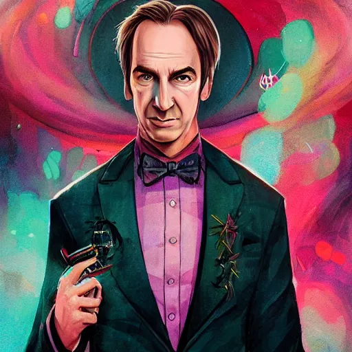 Prompt: saul goodman in the style of anna dittman and ross tran and charles dulac
