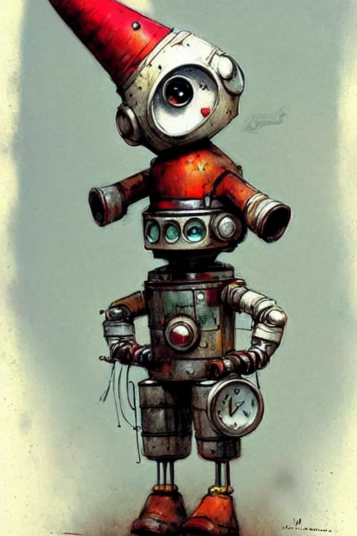 Image similar to adventurer ( ( ( ( ( 1 9 5 0 s retro future robot android knome clown. muted colors. ) ) ) ) ) by jean baptiste monge!!!!!!!!!!!!!!!!!!!!!!!!! chrome red