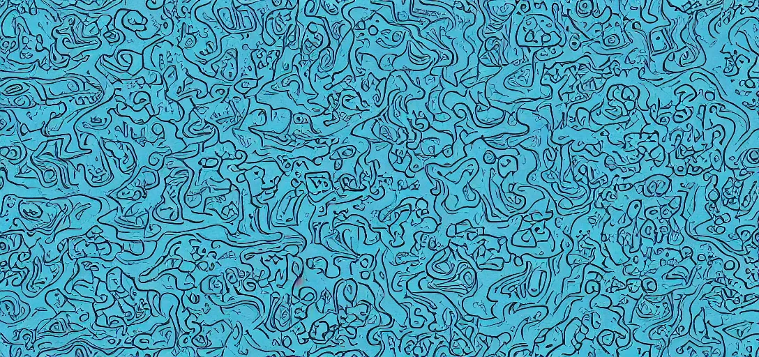 Prompt: pattern of water inspired by zelda wind waker