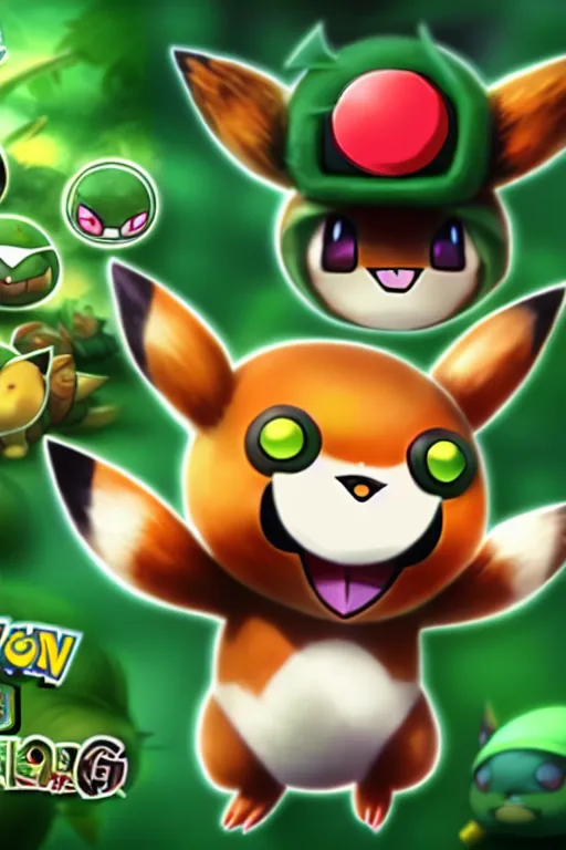 Image similar to teemo, a pokemon trading card of teemo, highly detailed pokemon trading card screenshot