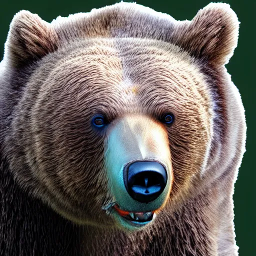 Image similar to cybernetically enhanced grizzly bear, photo, detailed, 4k