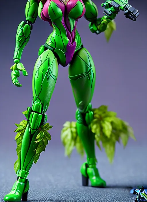 Image similar to Transformers Poison Ivy action figure from Transformers: Kingdom, symmetrical details, by Hasbro, Takaratomy, tfwiki.net photography, product photography, official media