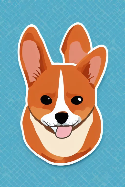 Image similar to Portrait of a corgi as a sumo wrestler, sticker, colorful, illustration, highly detailed, simple, smooth and clean vector curves, no jagged lines, vector art, smooth