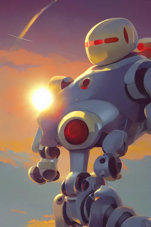 Image similar to metabots medabots medarotto medarot robot minimalist comics, behance hd by jesper ejsing, by rhads, makoto shinkai and lois van baarle, ilya kuvshinov, rossdraws global illumination ray tracing hdr radiating a glowing aura